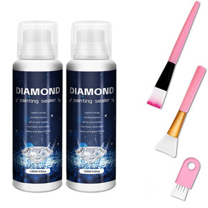 240ml Diamond Painting Sealer with Brushes Diamond Painting Accessories (Black)
