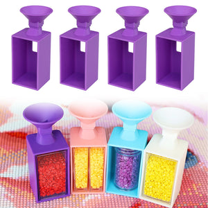 Diamond Painting Bead Storage Container Diamond Art Organizer(24 Bottles Purple)