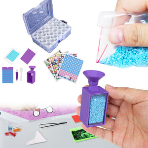 Diamond Painting Bead Storage Container Diamond Art Organizer(24 Bottles Purple)