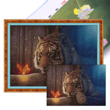 Load image into Gallery viewer, Glowing Tiger-73*55CM  14CT Stamped Cross Stitch (Fairy Brand)
