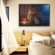 Load image into Gallery viewer, Glowing Tiger-73*55CM  14CT Stamped Cross Stitch (Fairy Brand)
