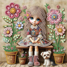 Load image into Gallery viewer, Cute Child 30*30CM(Canvas) Partial Special Shaped Drill Diamond Painting
