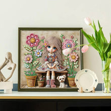 Load image into Gallery viewer, Cute Child 30*30CM(Canvas) Partial Special Shaped Drill Diamond Painting
