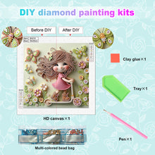 Load image into Gallery viewer, Cute Child 30*30CM(Canvas) Partial Special Shaped Drill Diamond Painting

