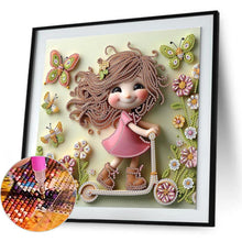 Load image into Gallery viewer, Cute Child 30*30CM(Canvas) Partial Special Shaped Drill Diamond Painting
