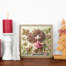 Load image into Gallery viewer, Cute Child 30*30CM(Canvas) Partial Special Shaped Drill Diamond Painting
