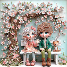 Load image into Gallery viewer, Cute Child 30*30CM(Canvas) Partial Special Shaped Drill Diamond Painting
