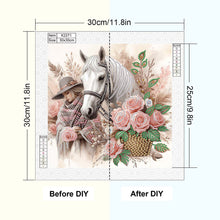 Load image into Gallery viewer, Horse 30*30CM(Canvas) Partial Special Shaped Drill Diamond Painting
