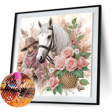 Load image into Gallery viewer, Horse 30*30CM(Canvas) Partial Special Shaped Drill Diamond Painting
