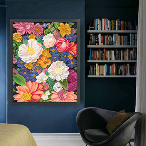 Flowering Flowers II-53*62CM  16CT Stamped Cross Stitch (KS Brand)
