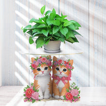 Load image into Gallery viewer, Acrylic Diamond Painting Plant Stand Diamond Art Potted Plant Holder Home Decor
