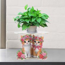 Load image into Gallery viewer, Acrylic Diamond Painting Plant Stand Diamond Art Potted Plant Holder Home Decor
