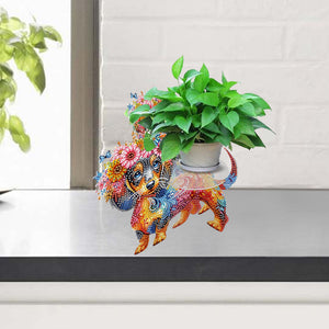 Acrylic Diamond Painting Plant Stand Diamond Art Potted Plant Holder Home Decor