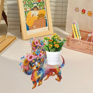 Acrylic Diamond Painting Plant Stand Diamond Art Potted Plant Holder Home Decor
