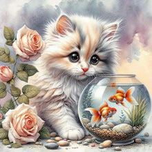Load image into Gallery viewer, Cute Cat 30*30CM(Canvas) Full Round Drill Diamond Painting
