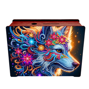Diamond Painting Piggy Bank Wooden Coin Bank Storage Box for Home Decor and Gift
