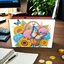 Load image into Gallery viewer, Diamond Painting Piggy Bank Wooden Coin Bank Storage Box for Home Decor and Gift
