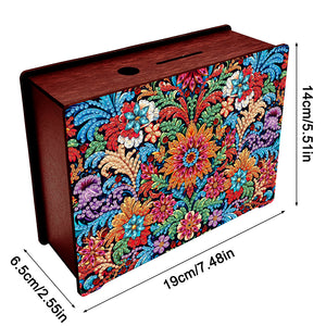 Diamond Painting Piggy Bank Wooden Coin Bank Storage Box for Home Decor and Gift