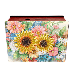 Diamond Painting Piggy Bank Wooden Coin Bank Storage Box for Home Decor and Gift