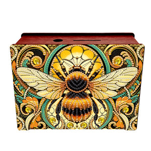 Diamond Painting Piggy Bank Wooden Coin Bank Storage Box for Home Decor and Gift