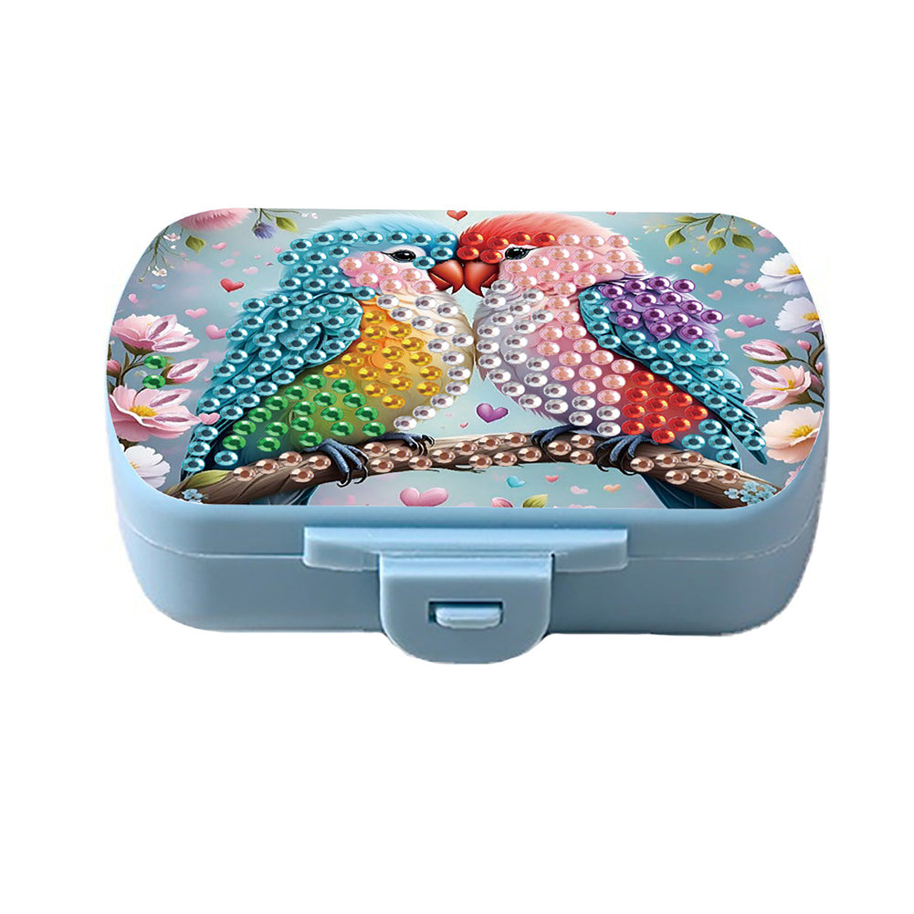 5D DIY Diamond Painting Dot Pill Case Diamond Art Pill Storage Box for Art Craft