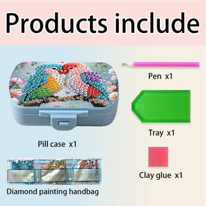 5D DIY Diamond Painting Dot Pill Case Diamond Art Pill Storage Box for Art Craft