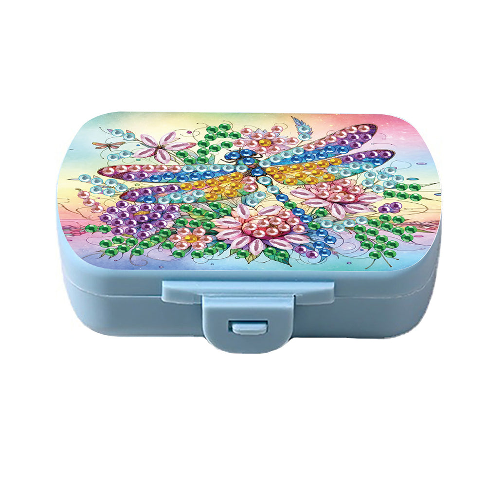 5D DIY Diamond Painting Dot Pill Case Diamond Art Pill Storage Box for Art Craft