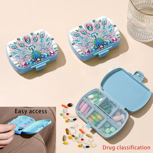 5D DIY Diamond Painting Dot Pill Case Diamond Art Pill Storage Box for Art Craft
