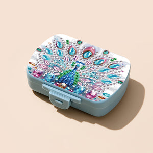 5D DIY Diamond Painting Dot Pill Case Diamond Art Pill Storage Box for Art Craft