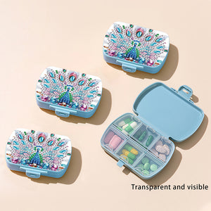 5D DIY Diamond Painting Dot Pill Case Diamond Art Pill Storage Box for Art Craft