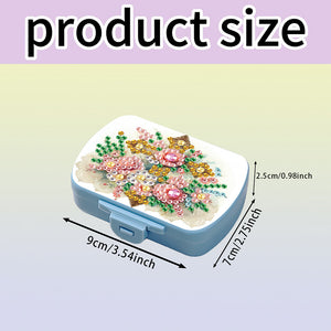 5D DIY Diamond Painting Dot Pill Case Diamond Art Pill Storage Box for Art Craft
