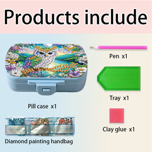 5D DIY Diamond Painting Dot Pill Case Diamond Art Pill Storage Box for Art Craft