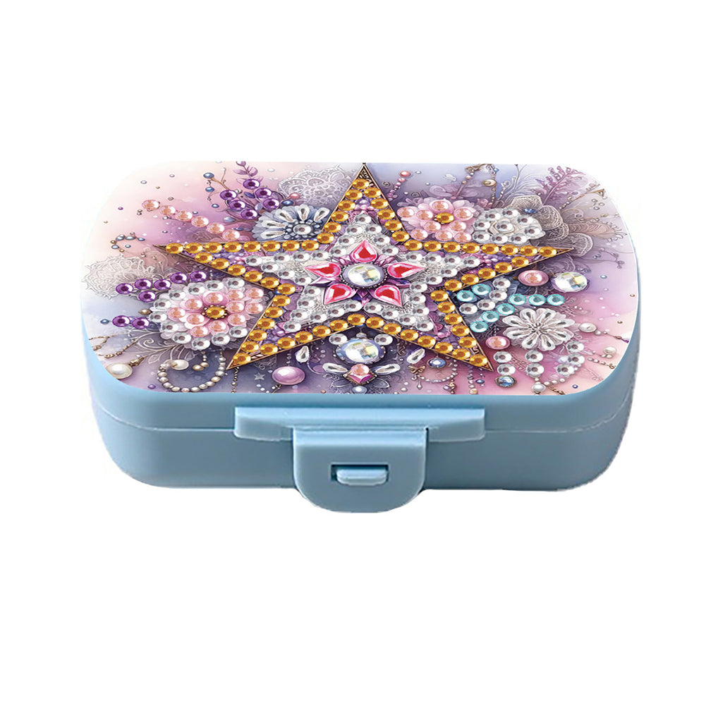 5D DIY Diamond Painting Dot Pill Case Diamond Art Pill Storage Box for Art Craft