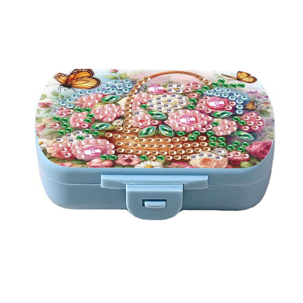 5D DIY Diamond Painting Dot Pill Case Diamond Art Pill Storage Box for Art Craft