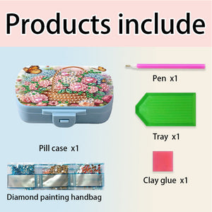 5D DIY Diamond Painting Dot Pill Case Diamond Art Pill Storage Box for Art Craft