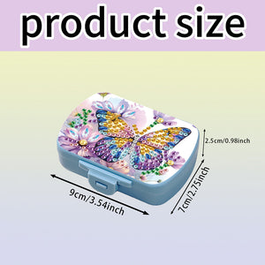 5D DIY Diamond Painting Dot Pill Case Diamond Art Pill Storage Box for Art Craft