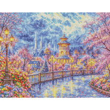 Load image into Gallery viewer, Scenic Castle-120*95CM  14CT Stamped Cross Stitch (Fairy Brand)
