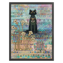 Load image into Gallery viewer, Egyptian Cat Lucky Cat-49*65CM  14CT Stamped Cross Stitch (Xiaobai Brand)

