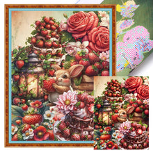 Load image into Gallery viewer, Rabbit Strawberry Cake-40*55CM  14CT Stamped Cross Stitch
