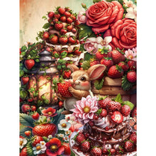 Load image into Gallery viewer, Rabbit Strawberry Cake-40*55CM  14CT Stamped Cross Stitch
