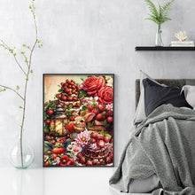 Load image into Gallery viewer, Rabbit Strawberry Cake-40*55CM  14CT Stamped Cross Stitch
