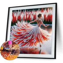 Load image into Gallery viewer, Girl Dancing On Ice 30*30CM(Canvas) Partial Special Shaped Drill Diamond Painting
