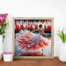 Load image into Gallery viewer, Girl Dancing On Ice 30*30CM(Canvas) Partial Special Shaped Drill Diamond Painting
