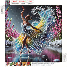 Load image into Gallery viewer, Girl Dancing On Ice 30*30CM(Canvas) Partial Special Shaped Drill Diamond Painting
