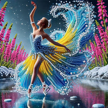 Load image into Gallery viewer, Girl Dancing On Ice 30*30CM(Canvas) Partial Special Shaped Drill Diamond Painting
