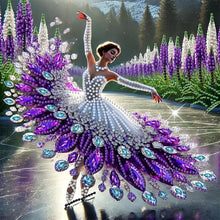 Load image into Gallery viewer, Girl Dancing On Ice 30*30CM(Canvas) Partial Special Shaped Drill Diamond Painting
