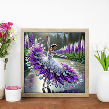 Load image into Gallery viewer, Girl Dancing On Ice 30*30CM(Canvas) Partial Special Shaped Drill Diamond Painting
