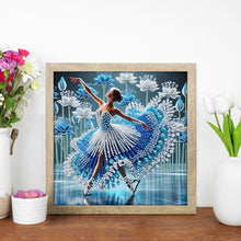 Load image into Gallery viewer, Girl Dancing On Ice 30*30CM(Canvas) Partial Special Shaped Drill Diamond Painting
