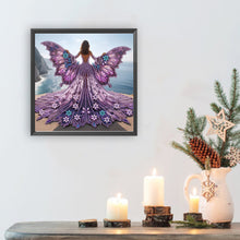 Load image into Gallery viewer, Angel Wings Girl 30*30CM(Canvas) Partial Special Shaped Drill Diamond Painting
