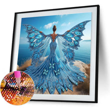 Load image into Gallery viewer, Angel Wings Girl 30*30CM(Canvas) Partial Special Shaped Drill Diamond Painting
